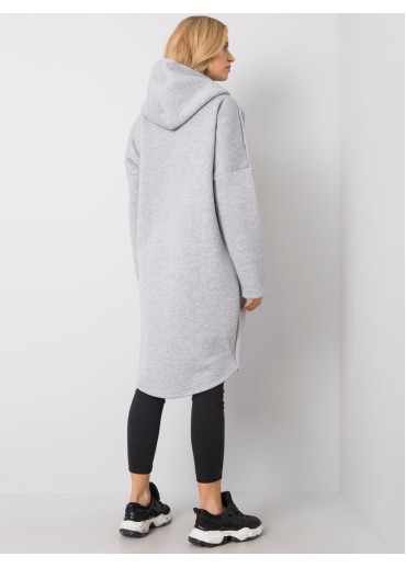 Sivá predĺžená mikina