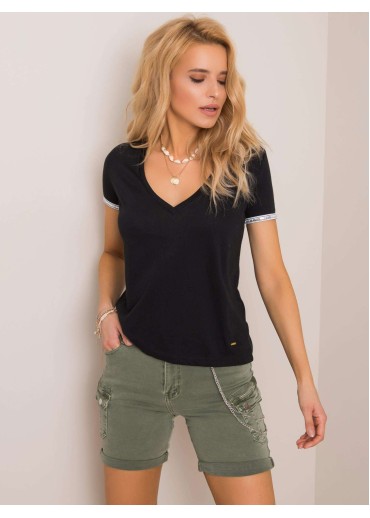 Čierne bavlnené tričko