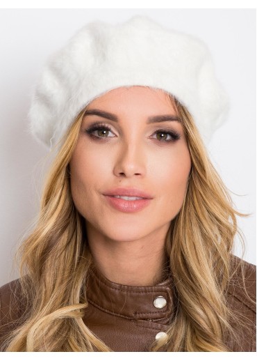 Biela čiapka - baretka