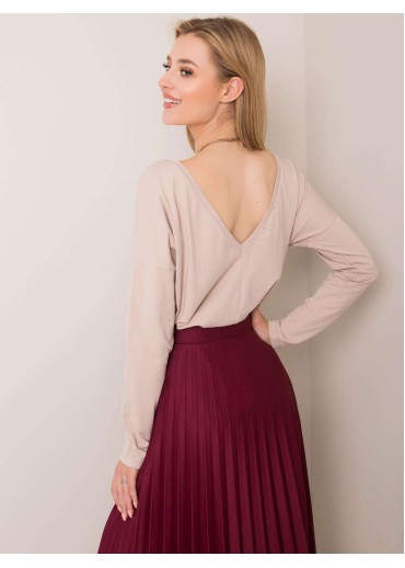 Béžovo hnedé tričko s dlhým rukávom