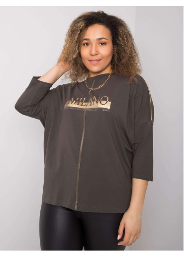 Khaki zelené tričko s potlačou