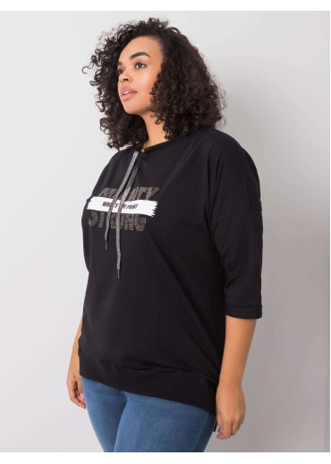 Čierne tričko s 3/4 rukávom