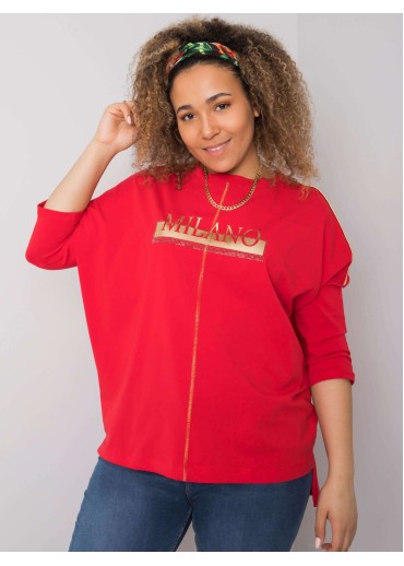 Červené tričko s potlačou