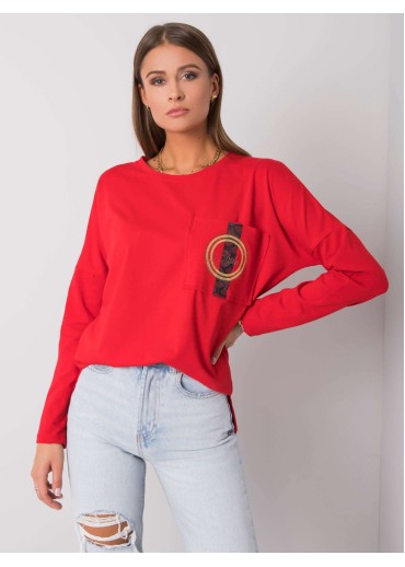 Červené tričko s dlhým rukávom