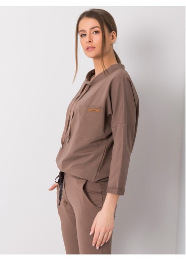 Béžovo hnedá mikina