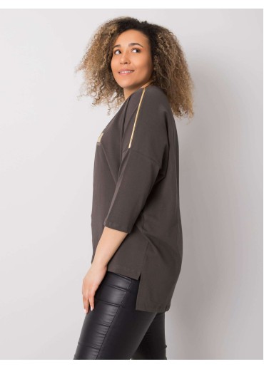 Khaki zelené tričko s potlačou