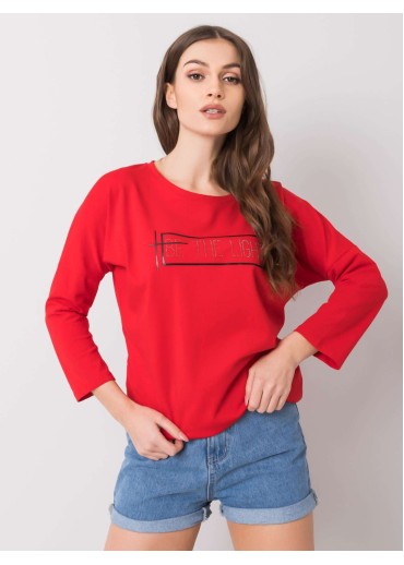 Červené tričko s potlačou