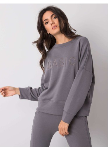 Tmavosivá bavlnená mikina