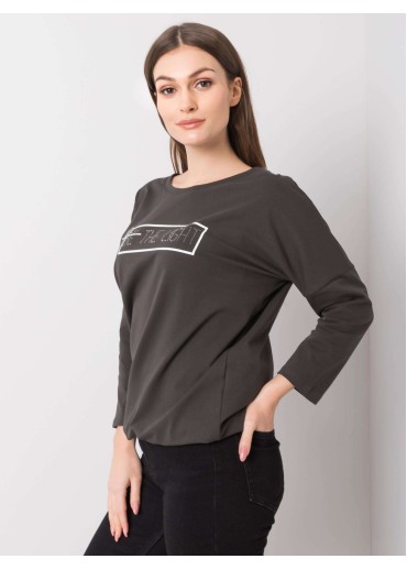 Khaki zelené tričko s potlačou