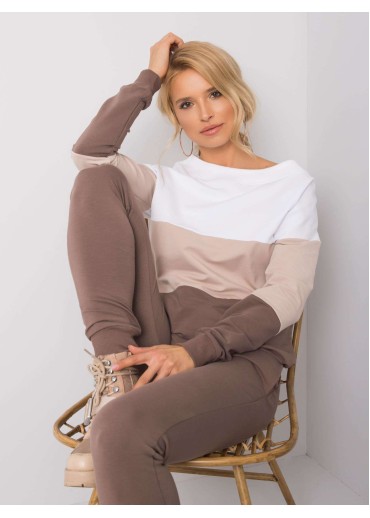 Béžovo hnedá tepláková súprava