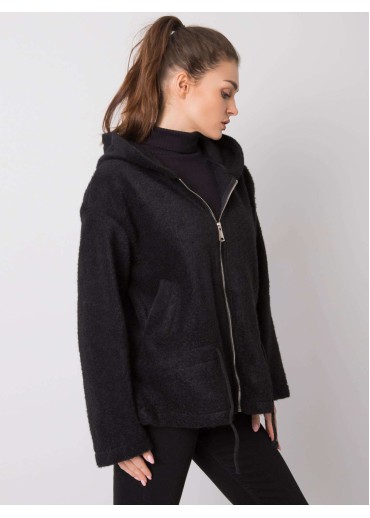 Čierna mikina s kapucňou