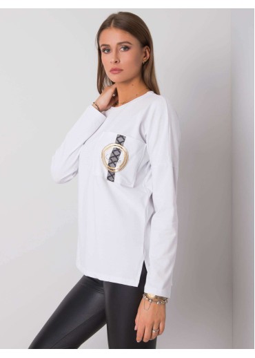 Biele tričko s dlhým rukávom