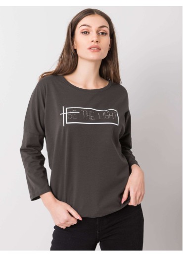 Khaki zelené tričko s potlačou