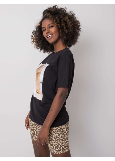 Čierne bavlnené tričko