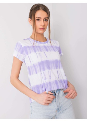 Fialové pruhované tričko