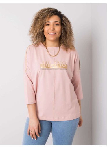 Púdrovo ružové tričko s potlačou