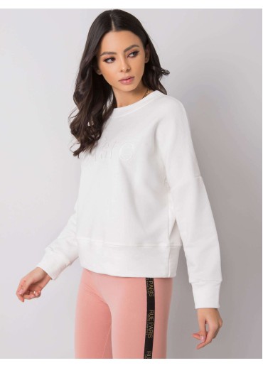 Smotanovo biela bavlnená mikina