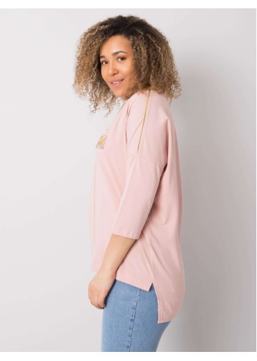 Púdrovo ružové tričko s potlačou