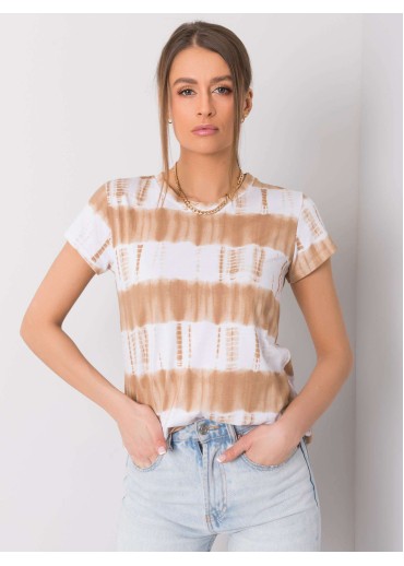 Béžovo hnedé pruhované tričko