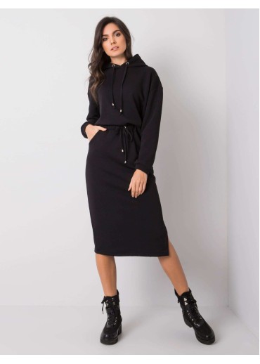 Čierna teplákova súprava so sukňou