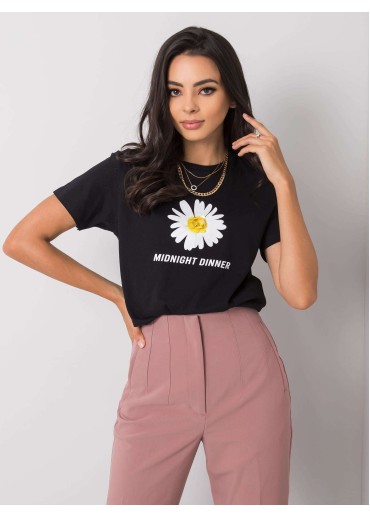 Čierne bavlnené tričko