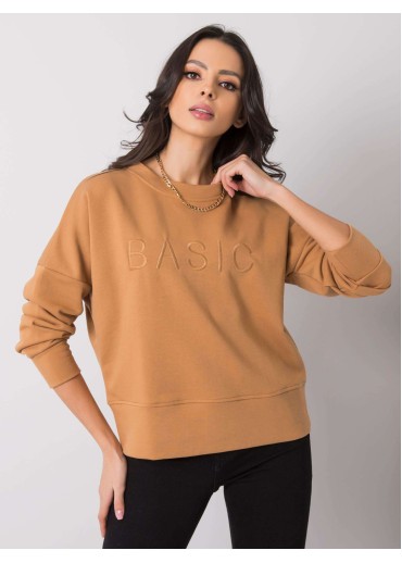 Karamelovo hnedá bavlnená mikina