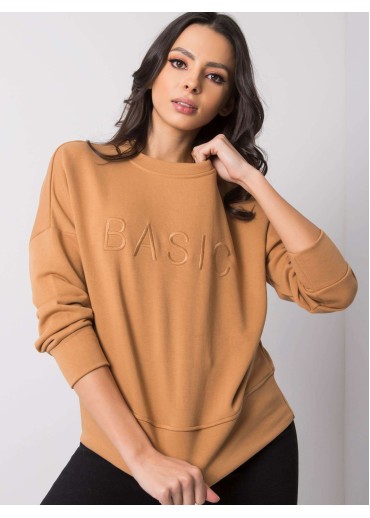 Karamelovo hnedá bavlnená mikina