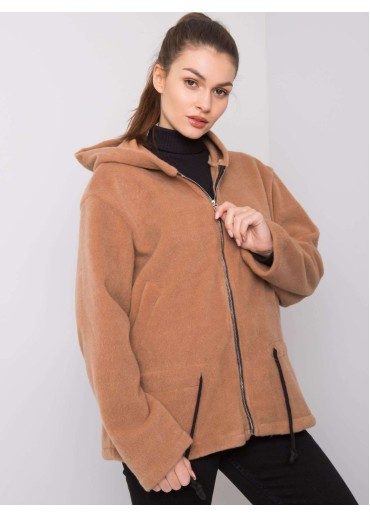 Béžovo hnedá mikina s kapucňou