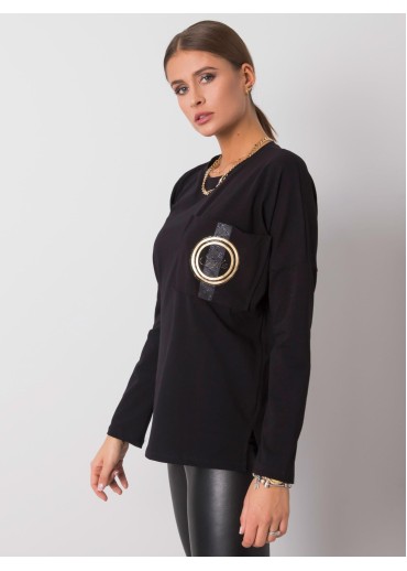 Čierne tričko s dlhým rukávom