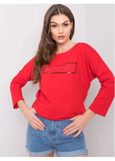 Červené tričko s potlačou