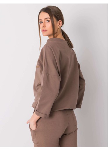 Béžovo hnedá mikina