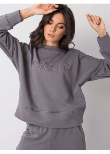 Tmavosivá bavlnená mikina