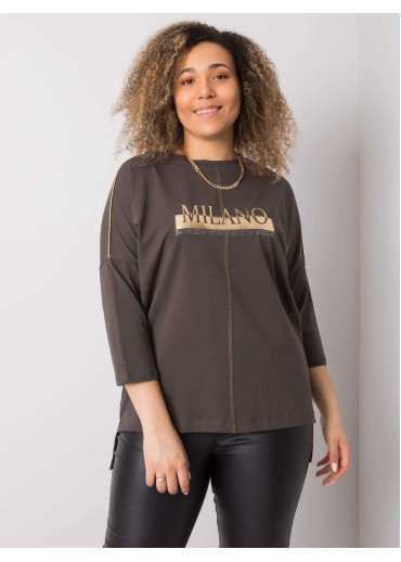 Khaki zelené tričko s potlačou