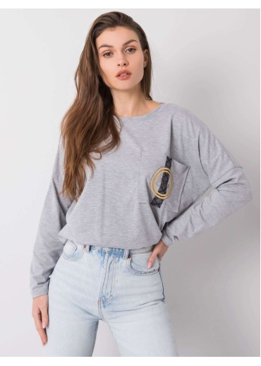 Sivé tričko s dlhým rukávom