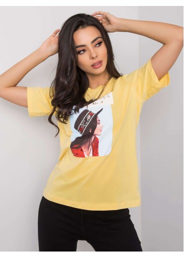 Žlté bavlnené tričko