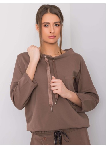 Béžovo hnedá mikina