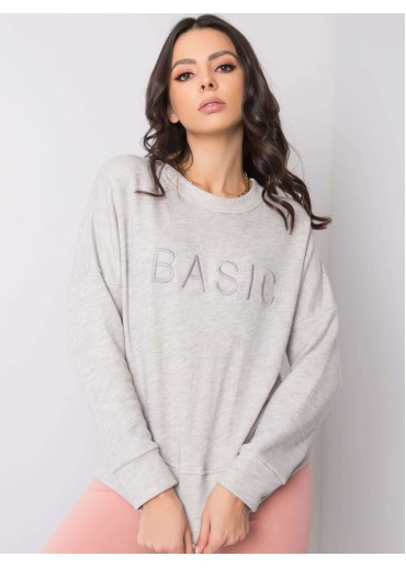 Svetlosivá bavlnená mikina