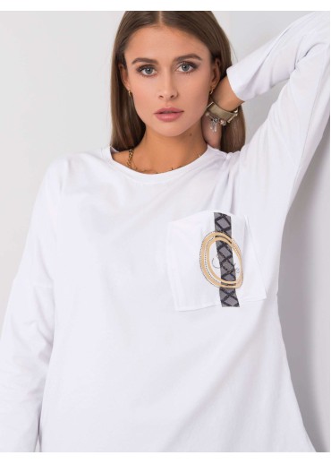 Biele tričko s dlhým rukávom