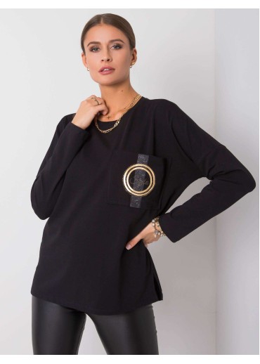 Čierne tričko s dlhým rukávom