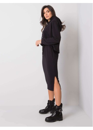 Čierna teplákova súprava so sukňou