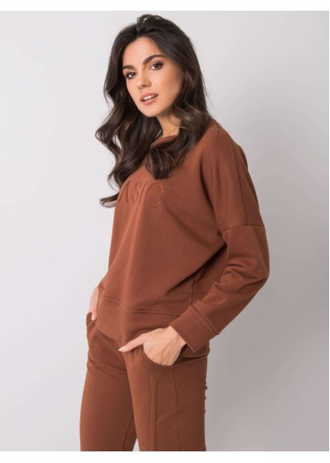 Hnedá bavlnená mikina