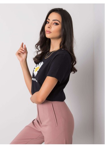 Čierne bavlnené tričko