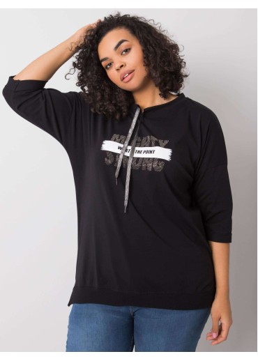 Čierne tričko s 3/4 rukávom