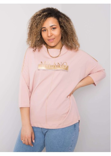 Púdrovo ružové tričko s potlačou