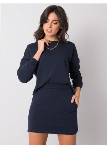 Modrá teplákova súprava so sukňou