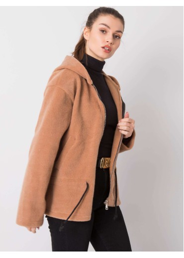 Béžovo hnedá mikina s kapucňou