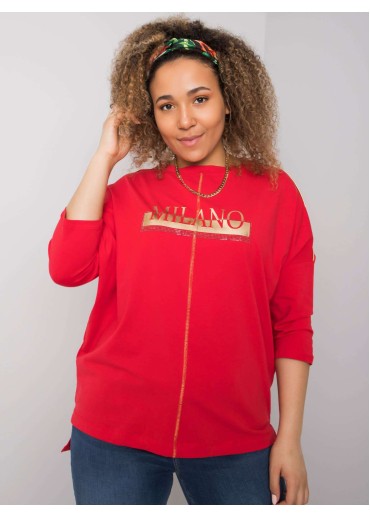 Červené tričko s potlačou