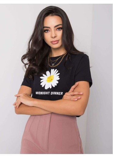 Čierne bavlnené tričko