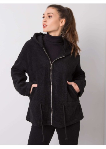 Čierna mikina s kapucňou