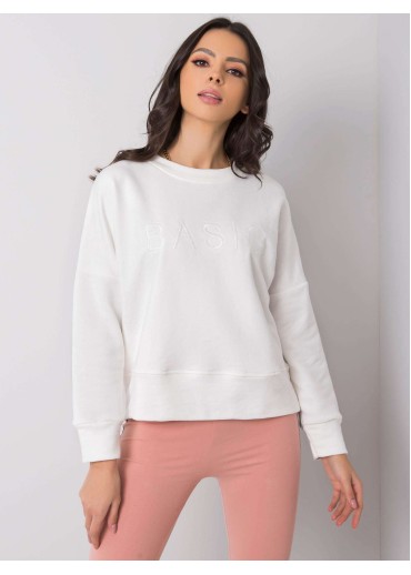 Smotanovo biela bavlnená mikina